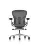 Кресло Herman Miller Aeron Carbon / Polished Aluminum, размер C