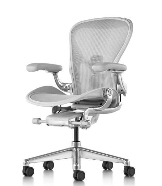 Кресло Herman Miller Aeron Mineral / Polished Aluminum, размер A