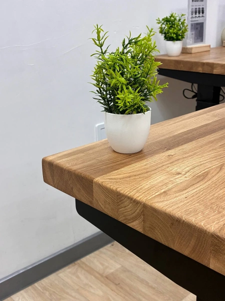 Стол Smart Desk, цвет подстолья белый / черный, размер от 120х60 см до 180х80 см (Черный, 120/60)