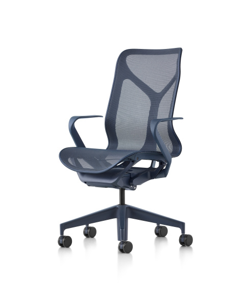 Кресло Herman Miller Cosm, средняя спинка, цвет Nightfall, нерегулируемые подлокотники