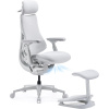 Кресло LiberNovo OC1 PRO Glacier White, 48 см, глобальная версия, с подставкой под ноги