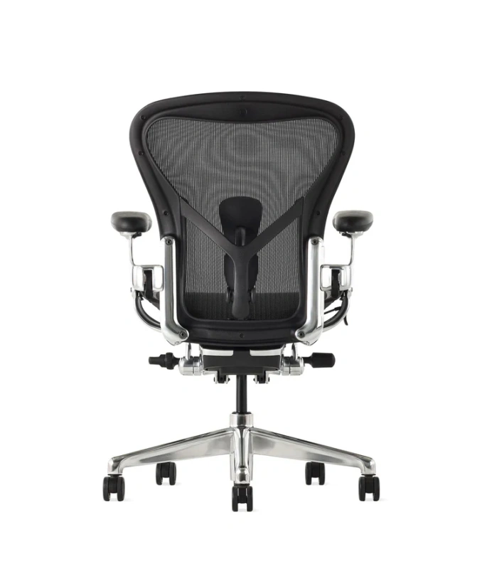 Кресло Herman Miller Aeron Black Onyx / Polished Aluminum, размер B