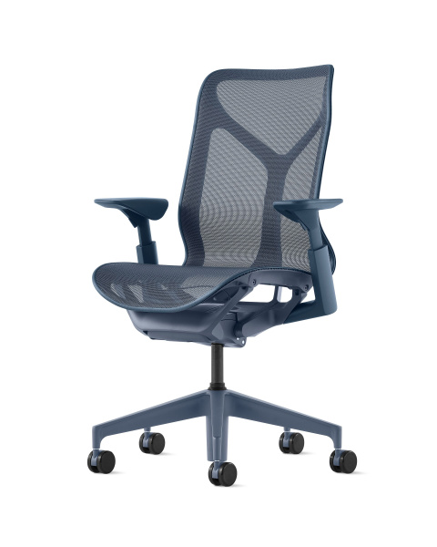 Кресло Herman Miller Cosm, средняя спинка, цвет Nightfall, регулируемые подлокотники