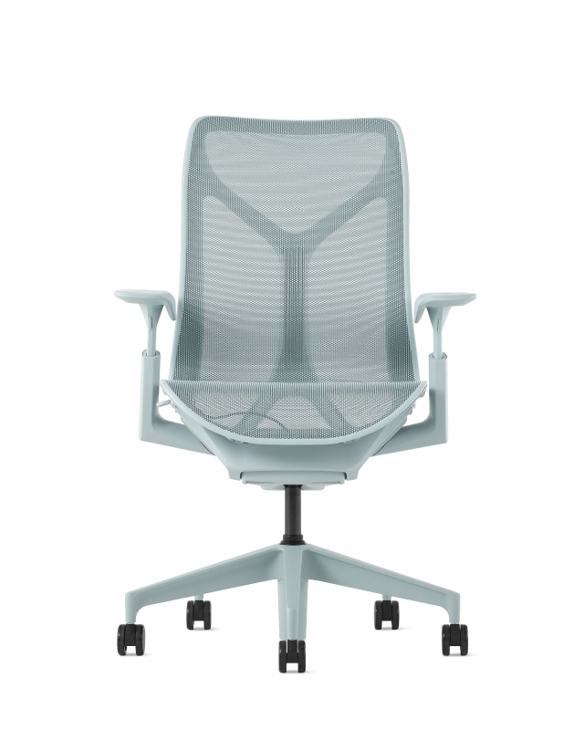 Кресло Herman Miller Cosm, средняя спинка, цвет Glacier, регулируемые подлокотники