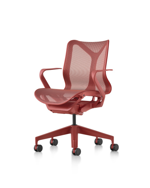 Кресло Herman Miller Cosm, низкая спинка, цвет Canyon, нерегулируемые подлокотники