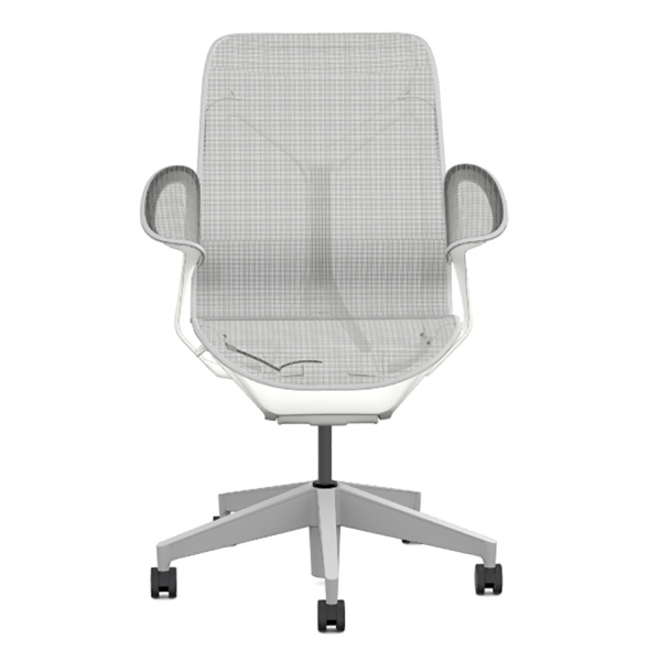 Кресло Herman Miller Cosm, средняя спинка, цвет Mineral, подлокотники «лепестки» (Leaf)